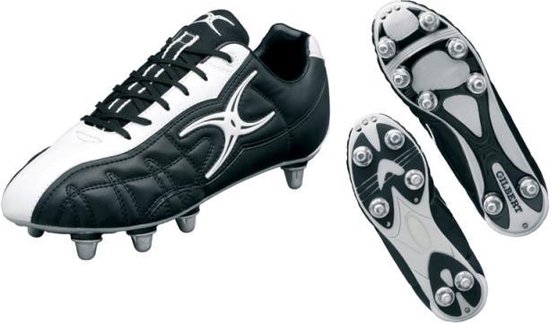 Gilbert rugbyschoenen S/Step X2Lo 8 noppen zwart / wit S14 /maat 49 |  bol.com