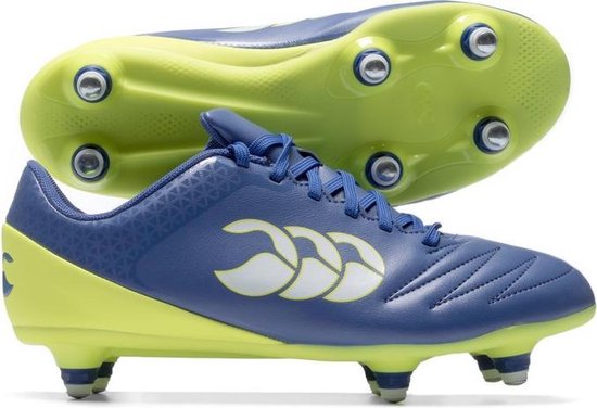 Canterbury Stampede 2.0 Soft Ground – Chaussures De Rugby Homme, Tige PU, Semelle 8 Crampons, Talon Rehaussé, Forme Large, Confort Amorti