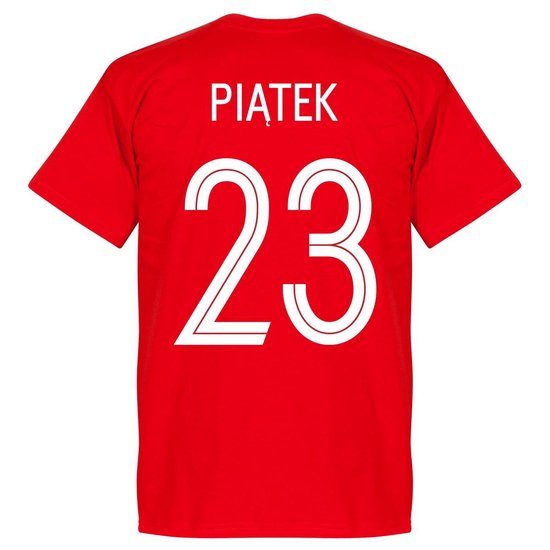 T-Shirt Équipe Pologne Piatek 23 - Rouge - XL