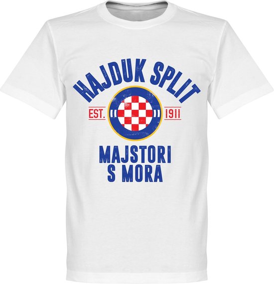 Hajduk Split Established T-Shirt - Wit - 5XL