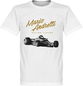 Mario Andretti T-Shirt - Wit - 4XL
