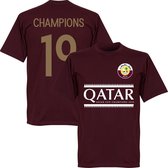 Qatar 2019 Asian Cup Winners T-Shirt - Bordeaux Rood - XL