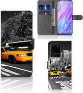 Geschikt voor Samsung Galaxy S20 Ultra Flip Cover New York Taxi