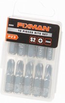 Fixman Bitset 1/4" PZ 3 x 25mm blister van 10 bits