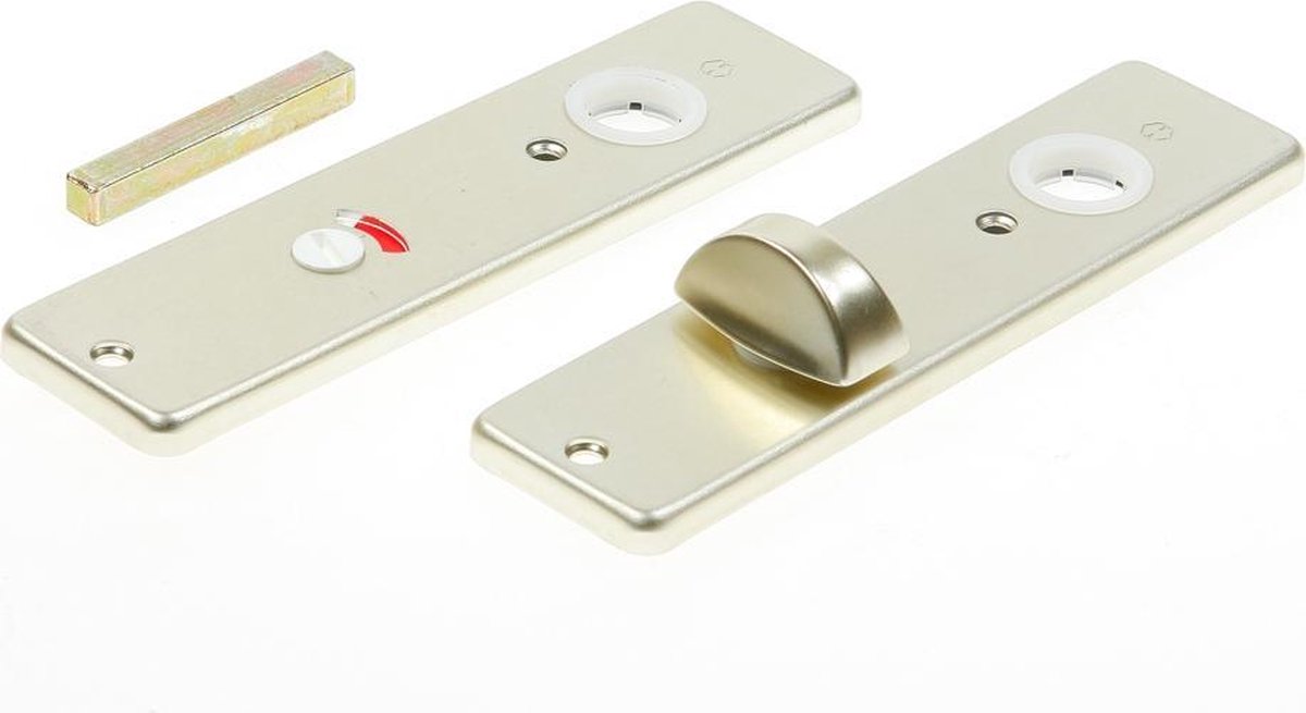 Hoppe Kortschild, aluminium 202kp/wc champagne 8x72