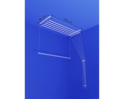 Heavy-duty Ruimtebesparend Plafond Droogrek - 6 stangen elk 140 cm lang