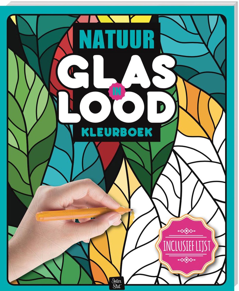 Glas in lood kleurboek Natuur - Interstat