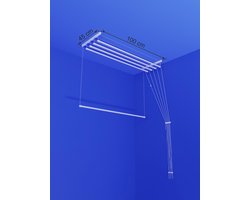 Heavy-duty Ruimtebesparend Plafond Droogrek - 5 stangen elk 100 cm lang