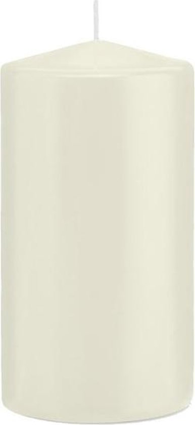 1x bougie cylindrique blanc ivoire / bougie bloc 8 x 15 cm 69 heures de combustion - Bougies inodores - Décorations pour la maison