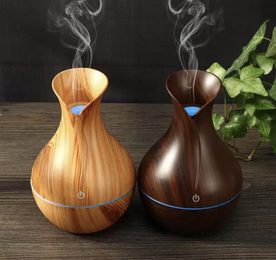 Aroma Diffuser - Luchtbevochtiger Aroma Therapie + NEUTRIHERBS Olie 10 ML - Vernevelaar – Verstuiver – Lichtbruin
