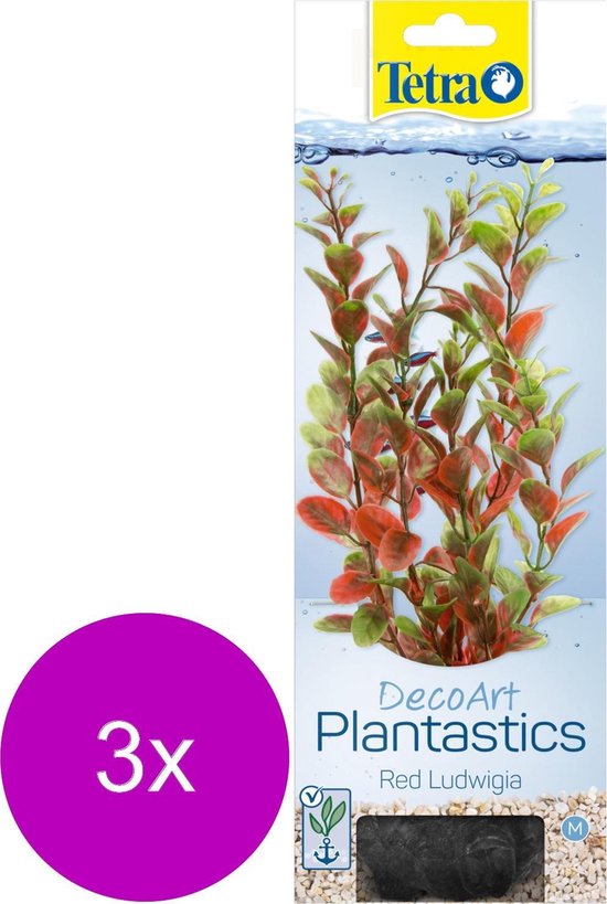 Tetra Decoart Plantastics Ludwigia 29 cm – Aquarium – Kunstplant – 3 x Medium