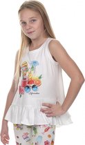 Monnalisa T-shirt Lunga St.summer Bianco