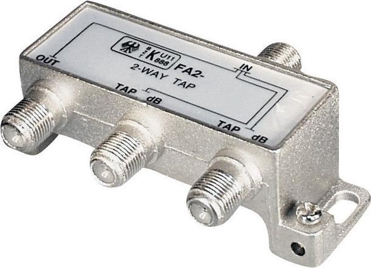 Multitap met 2 uitgangen - 12,5 dB / 5-1000 MHz