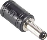 DC plug 5,5 x 2,1mm (m) - DC plug 3,5 x 1,35mm (v) adapter / zwart