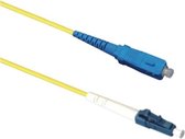 LC - SC Simplex Optical Fiber Patch kabel - Single Mode OS1 - geel / LSZH - 5 meter