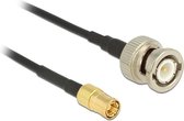 SMB (m) - BNC (m) kabel - RG174 - 50 Ohm / zwart - 3 meter