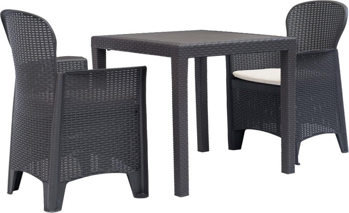 Bistroset Zwart (Incl LW Fleece deken) Tuinset Tuin set