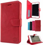 Rood Wallet / Book Case / Boekhoesje Huawei P8 met vakje voor pasjes, geld en fotovakje