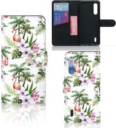Telefoonhoesje met Pasjes Xiaomi Mi 9 Lite Flamingo Palms