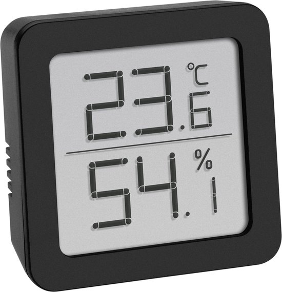 Foto: Tfa dostmann thermo en hygrometer zwart