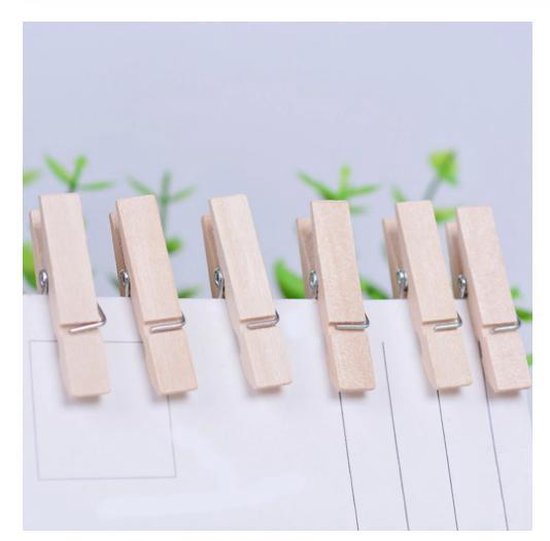 100 stuks gele mini houten hart wasknijpers, veelkleurige kleine wasknijpers met hart, 3 cm hart fotoclips, kleine wasknijpers met touwtje voor foto's display, doe-het-zelf handwerk, bruiloft & baby