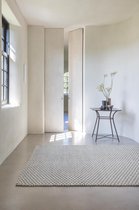 LIGNE PURE Rhytm – vloerkleed – tapijt – handgeweven – wol – eco – modern – Zwart Wit - 170x240
