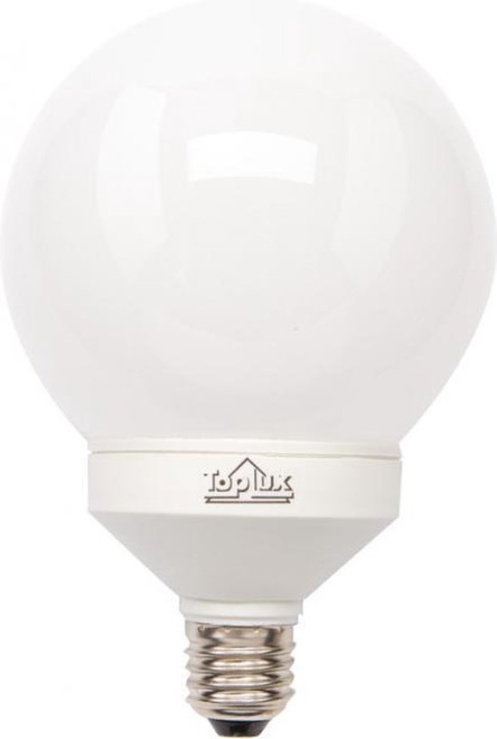 Duurzame globe spaarlamp - E27 (grote fitting) - 24W (100W) - 1450Lm -  2700K - Warm... | bol.com