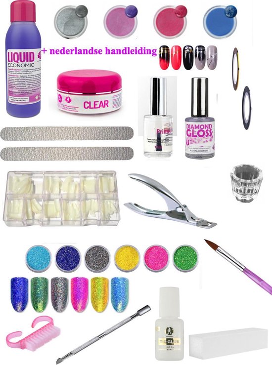 acryl nagels starterspakket, acryl nagels set zonder uv lamp, Starter Kit  Set,... | bol.com