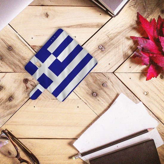 Portefeuille Xiaomi Redmi 8A Flip Housse Étui Drapeau Grec