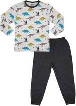 Nature Planet Dinosaurus kinderpyjama pyjama vrolijke dino's  (100% Oeko-tex gecertificeerd) maat 128-134 maat 8-9 jaar