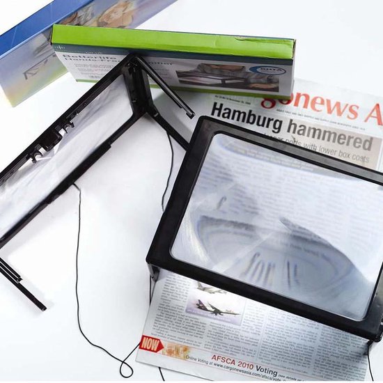 Begin Gevlekt Koninklijke familie Vergrootglas lezen 3x | LED verlichting | x3 op standaard | tafel licht  vergrootglas |... | bol.com