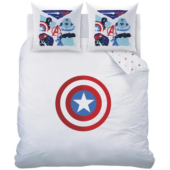 Housse de couette Marvel Avengers Shield - Twin - 240 x 220 cm - Coton |  bol.com