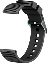 Samsung Galaxy Watch (42MM) Siliconen Bandje Vertical Stripe |Zwart / Black| Premium kwaliteit |One Size|TrendParts
