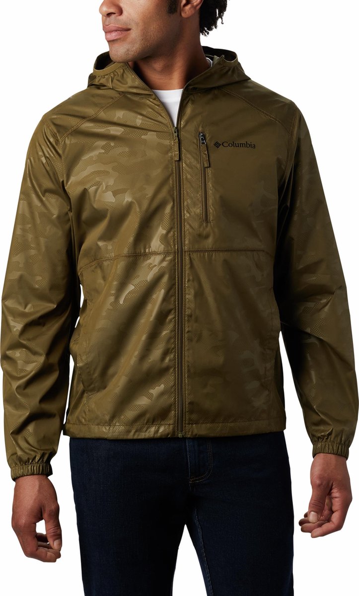 Columbia Sportjas Flash Forward Windbreaker Print Heren New Techn Olijf