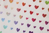 stickers Hartjes Regenboog cadeaustickers 1 vel á 67 stuks