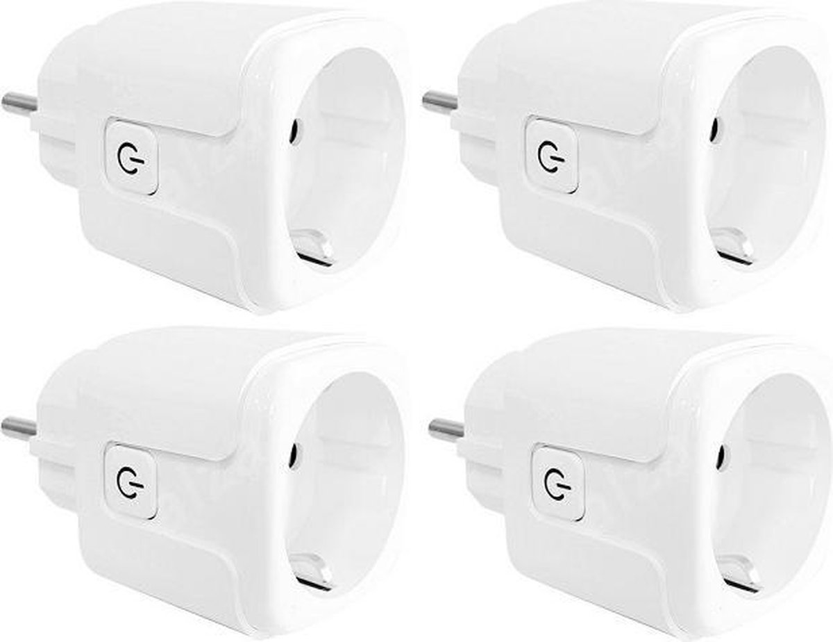 WOOX WiFi Smart Plug Schakelstekker Amazon Alexa & Google Assistant (4 Stuks)