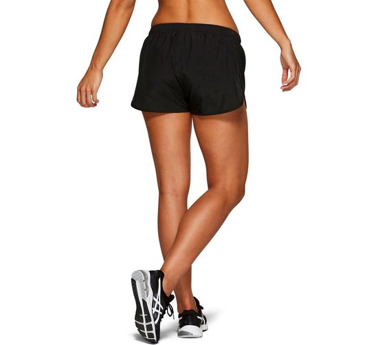 Asics Silver Split Short Sportbroek - Maat XS - Vrouwen - zwart | bol.com