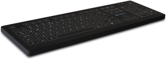 Purekeys full size wireless hygiënisch medisch toetsenbord zwart | bol