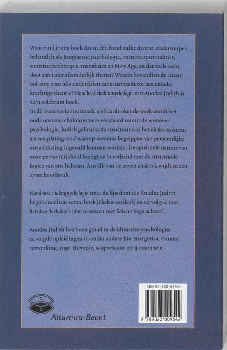 Handboek chakrapsychologie - back cover
