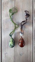 STL Ketting Ocarina - 6 gaten - Keramisch Groen