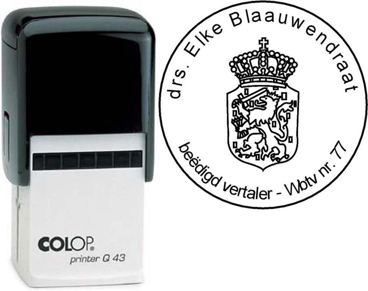 Colop Printer Q43 Vertaler Blauw - Stempels - Stempels volwassenen - Gratis verzending