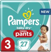 Pampers Baby-Dry Pants - Maat 3 (6kg-11kg) - 27 Luierbroekjes | bol.com