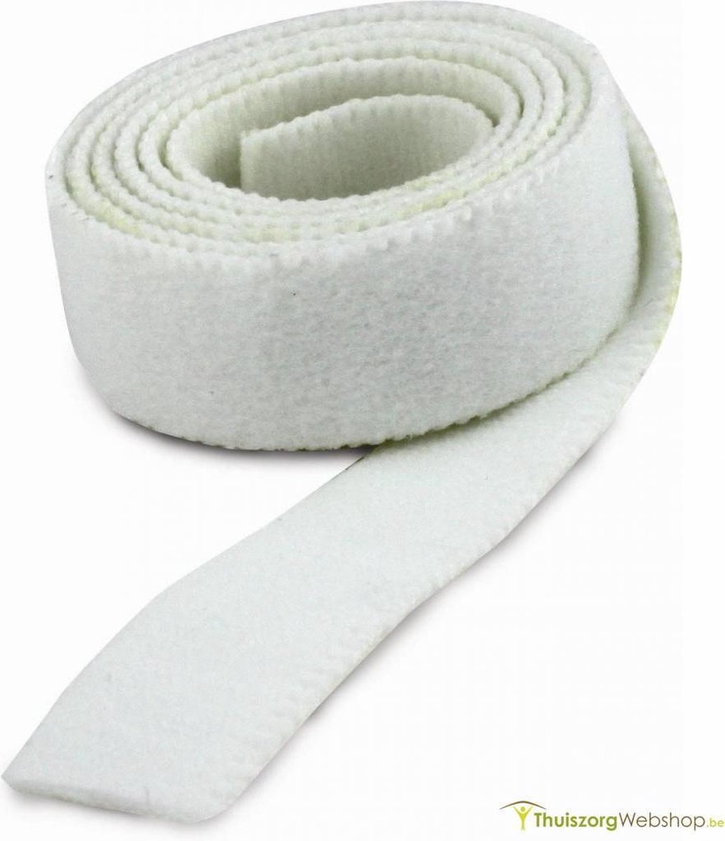 Velcro elastische lusband- 2,5 cm breed, zwart- rol van 5 m