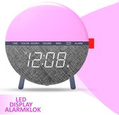 Slaaptrainer Led Lamp Wekker Kinderen Nachtlampje & Volwassenen Nachtlamp – 8 natuurlijke wekker geluiden 7 kleuren licht en snooze functie