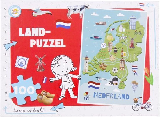 Gastvrijheid vragen Inwoner Kinderpuzzel - Educatieve puzzel - Landpuzzel - Nederland puzzel - 100  puzzelstukjes... | bol.com