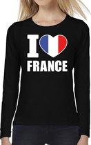 I love France long sleeve t-shirt zwart voor dames L