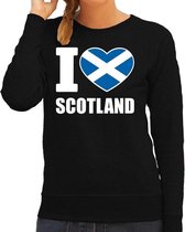 I love Scotland supporter sweater / trui voor dames - zwart - Schotland landen truien - Schotse fan kleding dames XXL