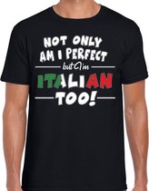 Not only perfect Italian / Italie t-shirt zwart voor heren XL
