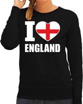 I love England sweater / trui zwart voor dames S