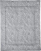 Meyco Zebra geweven boxkleed - 80x100cm - grijs
